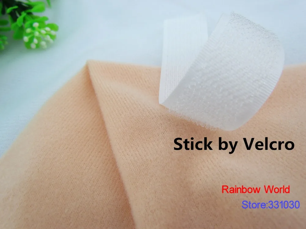 9271 Skin Color Loop Fleece fabric can stick by Magic tape/DIY patchwork Stuffed toys sofa