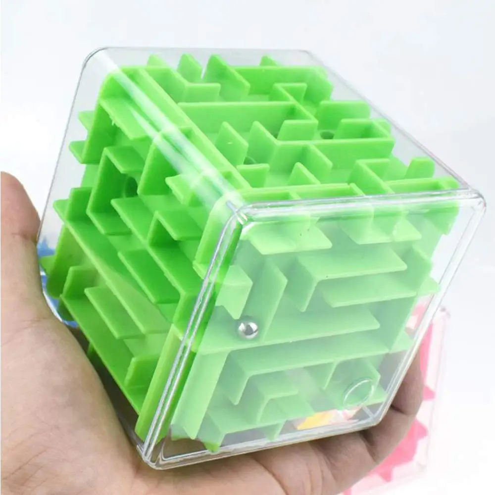 3D кубик коробка копилка для монет случае детские развивающие игрушки Копилка деньги лабиринт головоломка Копилка шестислойный лабиринт Rubik'S