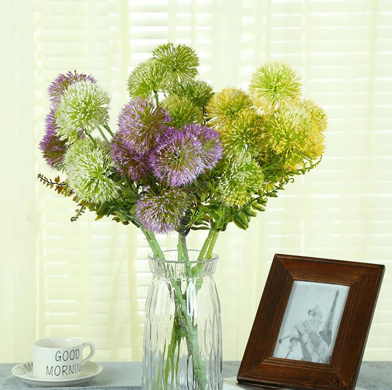 

GUIGUI Artificial Flowers Snowball Simulation Flower For Wedding Decoration fake Flowers Home Decor