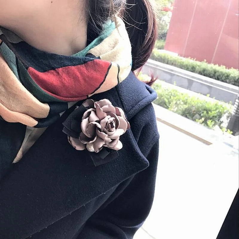 Корейский простой ручной работы высокого качества ткань большой цветок кружева брошь для галстука-бабочки женский модный костюм пальто корсаж ювелирные изделия аксессуары