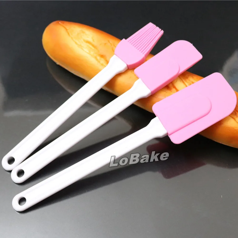 (3pcs/set) New arrivals high quality silicone spatula scraper brush