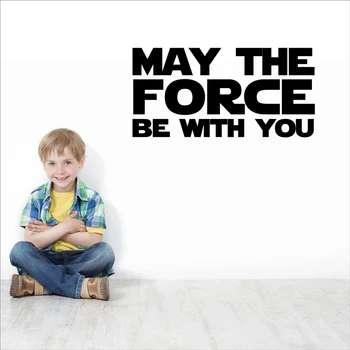 

MAY THE FORCE BE WITH YOU Classic Movie Star Wars Vinyl Stickers For Kids Room Home Decor Or Car