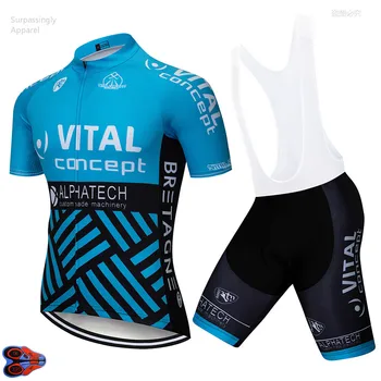 

Summer 2019 Pro UCI Team BLUE Concept Bicycle Wear MTB Cycling Clothing Cycling Sets Bike Uniform Summer Cycling Jersey Set 9D