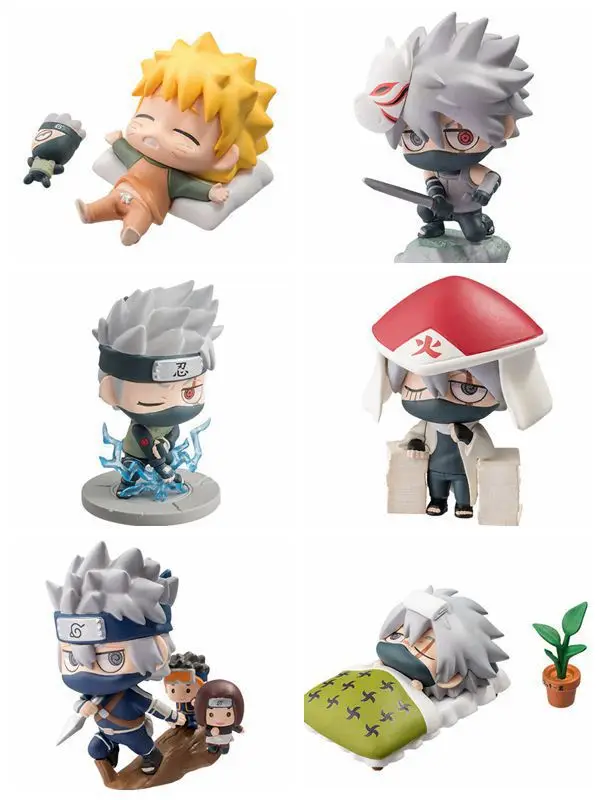Аниме Наруто поколение 6 шт./компл. милый Hatake Kakashi специальный набор фигурки