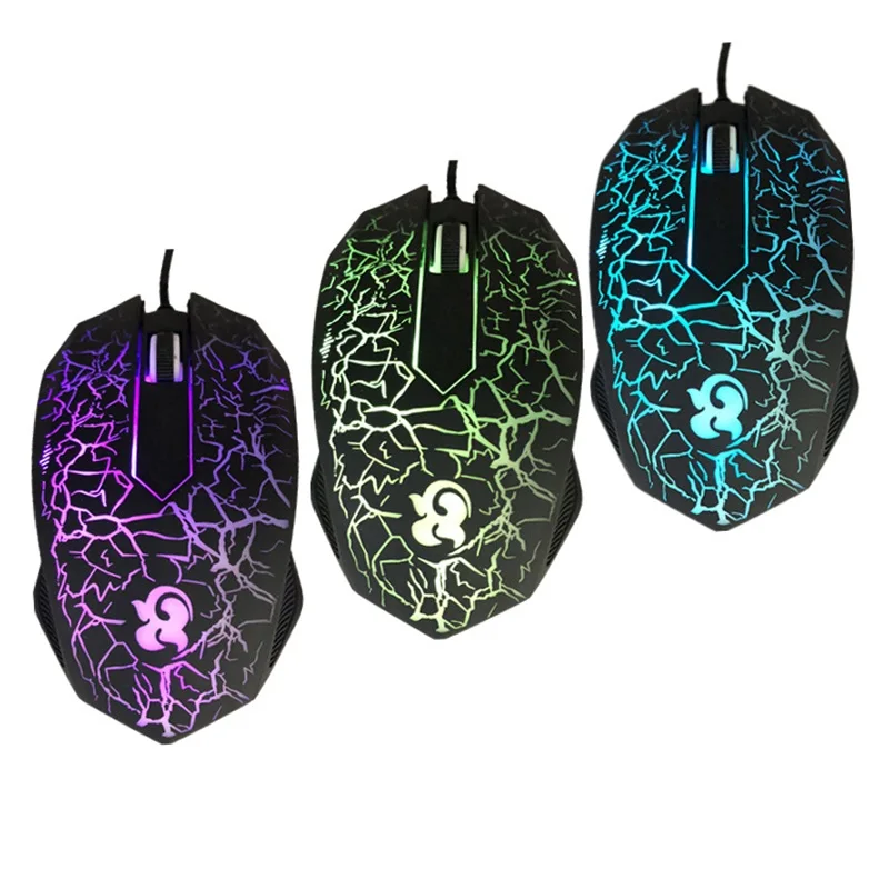 

USB Wired Mouse 1200DPI 3 Buttons Optical Gaming Mouse 3 Colors LED Luminous for PC Laptop Computer touch mouse