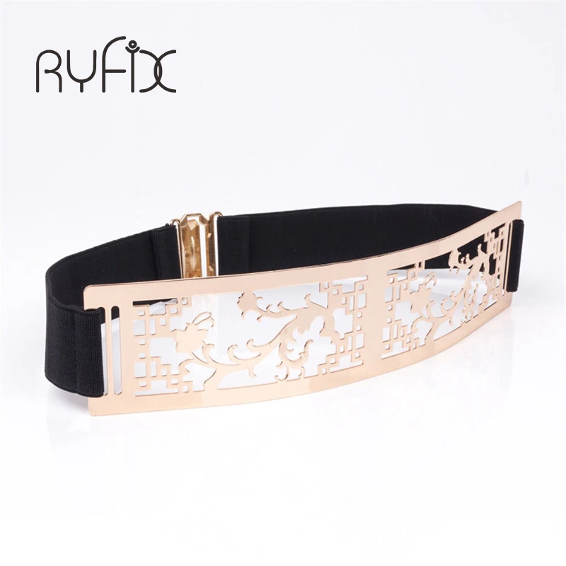 New Fashionable Women Metal Leaves Elastic Waist Dress 2019 Belt Str ap Waistband Promotion Sale BL72
