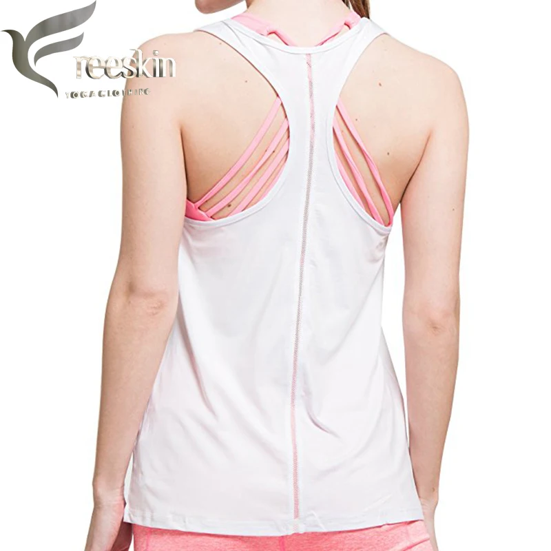 Freeskin Women Sport Tank Top Sexy Sport Shirt Dry Fit Women Fitness Sleeveless Vest Mesh Loose Tank Top Workout Gym Singlet Freeskin Women Sport Tank Top Sexy Sport Shirt Dry Fit Women Fitness Sleeveless Vest Mesh Loose Tank Top Workout Gym Singlet