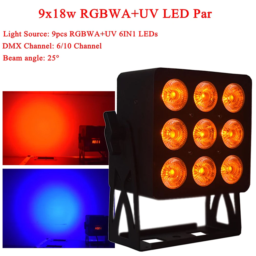 

LED Disco Light 200W DMX DJ RGBWA-UV 6IN1 LED Sound Party Light Music Control Lamp Stage Lighting Effect for Wedding Karaoke DJ