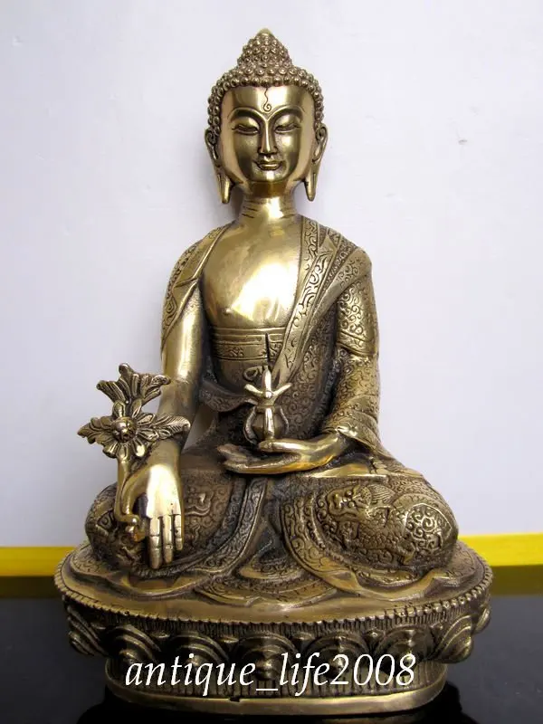 

NEPAL * TIBET * BUDDHA STATUE YOG A * MEDICINE BRONZE