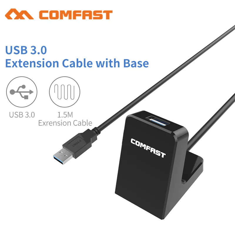 

Usb 3.0 extension Cable with base for USB wireless adapter Disk/External Hard drive/keyboard/Wifi repeater