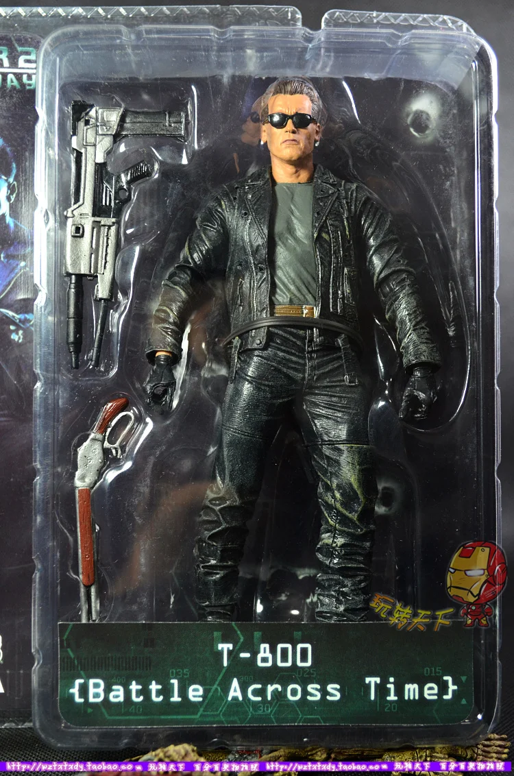 new packing two guns Terminator 2 model T800 toy figure with sunglass