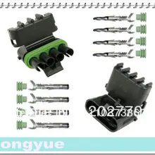 Longyue 10 Комплект Weatherpack 4 Pin плоский Герметичный монтажный разъем комплект