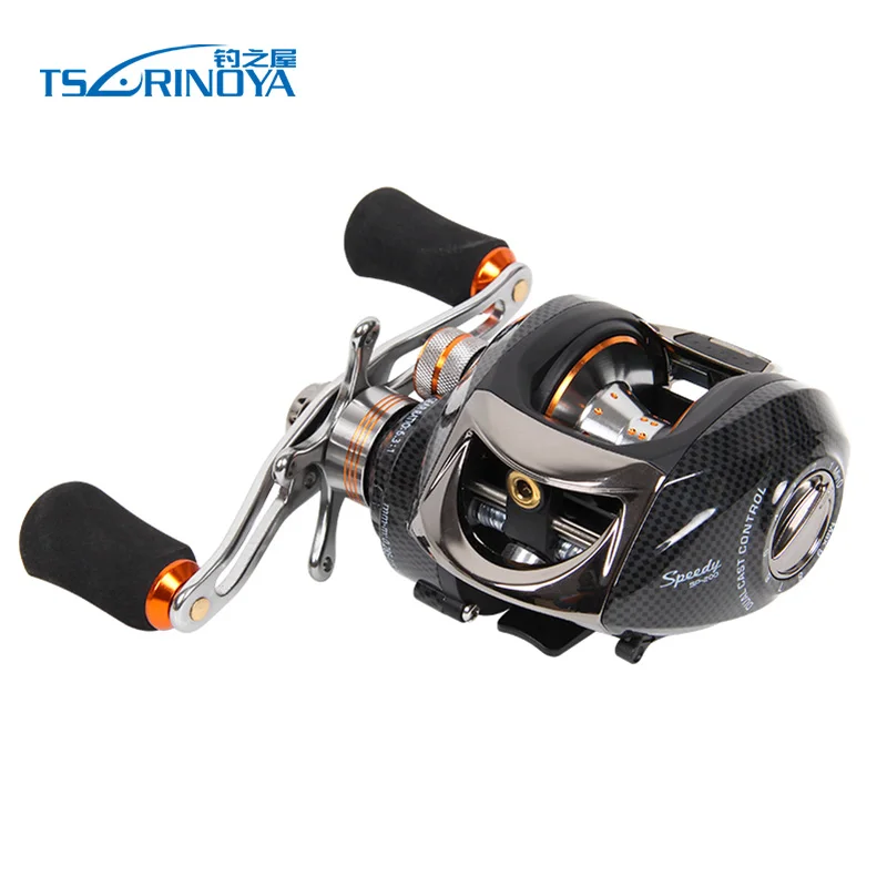 

TSURINOYA Speedy Baitcasting Fishing Reel 13+1BB Magnetic+Control Dual Brake System 6.3:1 Right Left Hand Bait Casting Reel