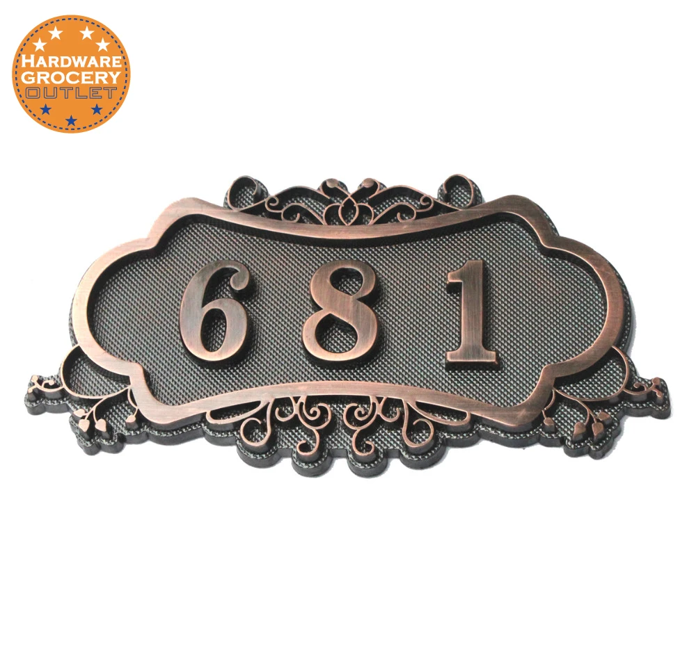 House Number European Style Door Sign Gate Number Custom Made 3 to 4