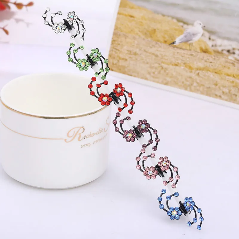 6PCS/1 Pack Wedding Bridal Hair Claws Women Mini Headwear Rhinestone Snowflake Clips Flower Hairpins Accessorie 2018 | Аксессуары для