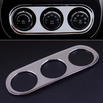 

beler Car Chrome ABS Air Condition Adjust Switch Button Control Knob Cover Frame Trim Sticker Fit For Jeep Compass 2011-2016