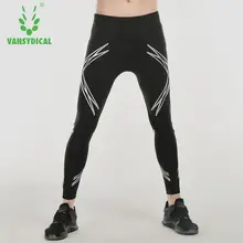 Vansydical мужские спортивные Леггинсы для фитнеса с принтом, компрессионные легинсы для бега, быстросохнущие баскетбольные тренировки, спортивные штаны для бега