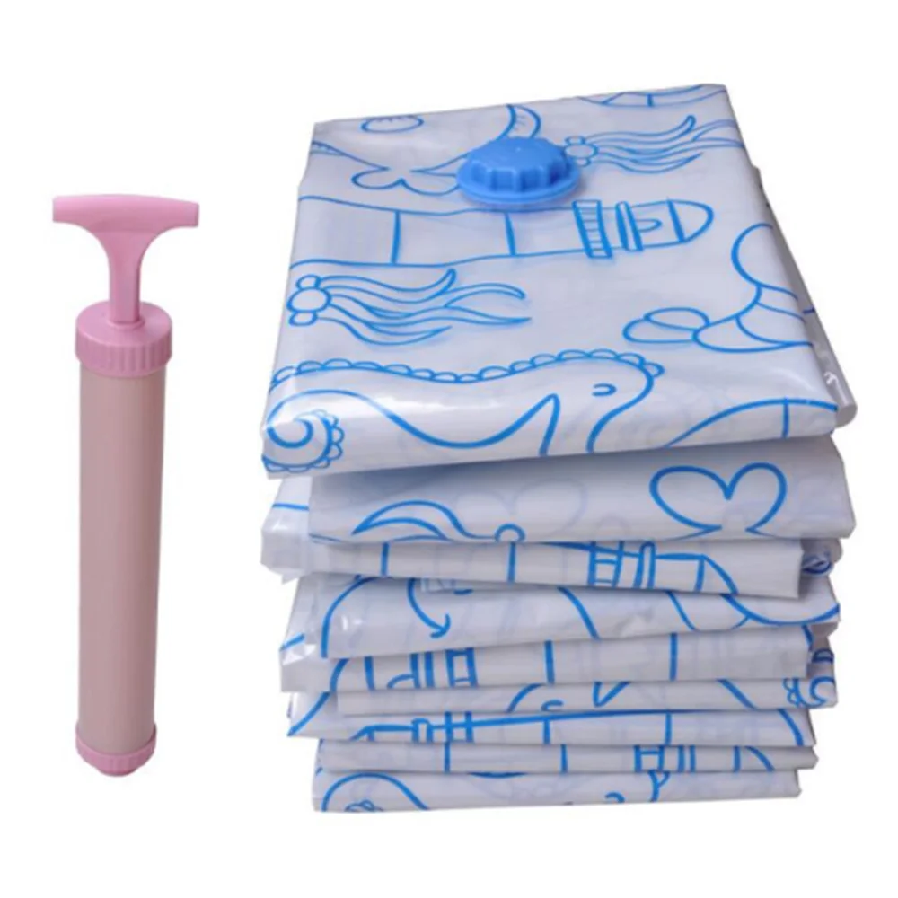 Vacuum Bag with Pump Clothe Storage Bag Luggage Travel Bags Space Saver