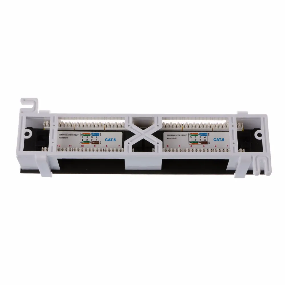 Сетевой адаптер с 12 портами Ethernet LAN патч панель CAT6 RJ45 сетевое настенное крепление