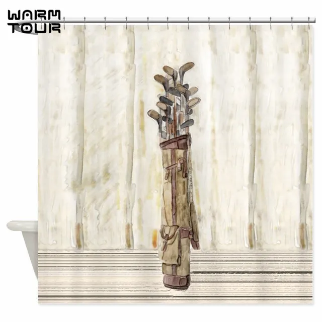 Chaud Tour Antique Aquarelle De Golf Clubs Décoratif Tissu Rideaux ... Chaud Tour Antique Aquarelle De Golf Clubs Décoratif Tissu Rideaux ...