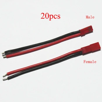 

20PCS JST Connector Silicone Line High Current Silicone Cable 18AWG 22A Silicone Wire Length 15cm Power Cord for RC Model