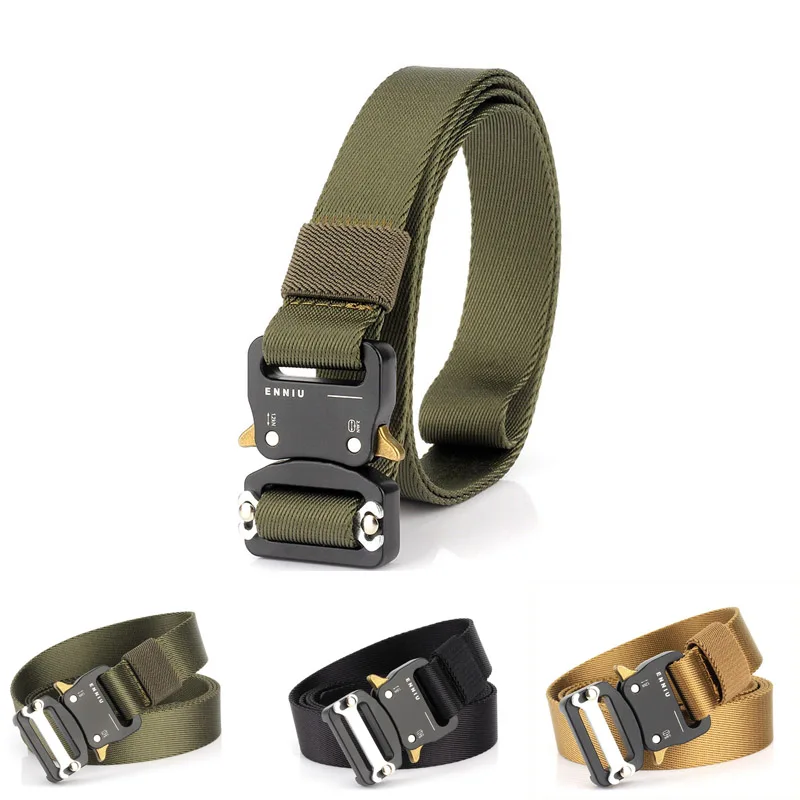 

Men Outdoor Sports Belt Hiking Climbing Safety Belts Adjustable Military Tactical Taining Waist Belt Hunting Waistband