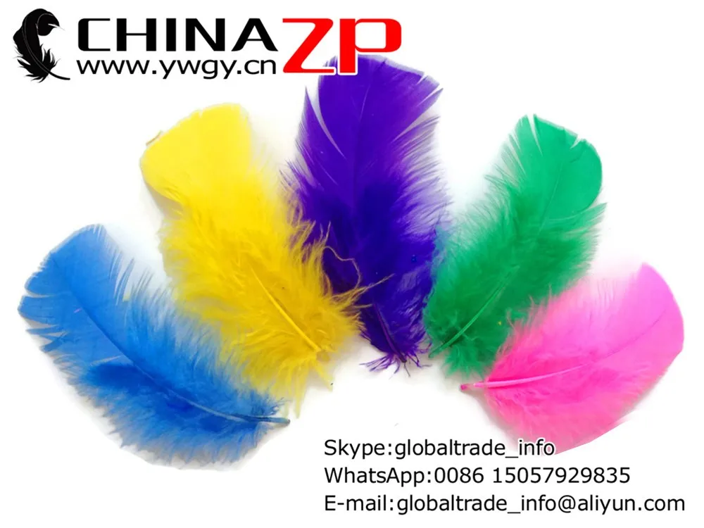 Wholesale Turkey Feathers, 1 4 lbs - BRIGHT MIX Turkey T-Base Plumage Wholesale Feathers (bulk)  1481