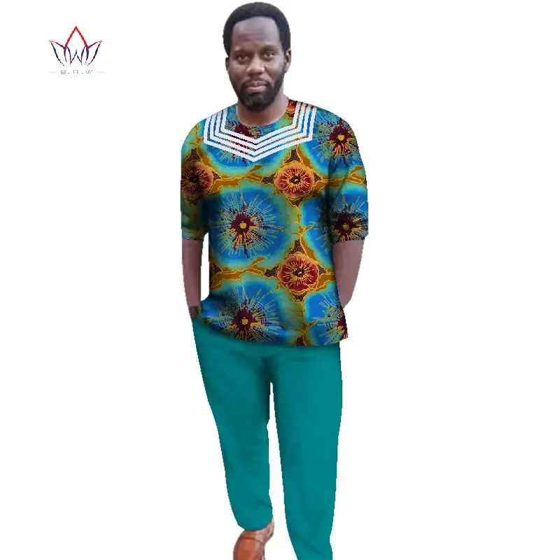 Африка Стиль 2019 Индивидуальные брюки костюмы для Для мужчин Дашики плюс Размеры деним мужской костюм модные традиционные африканские