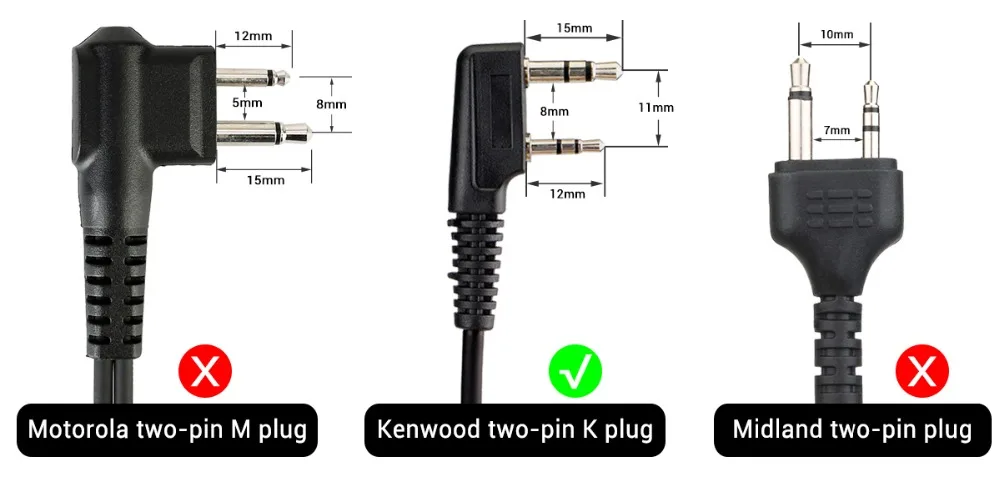 10 шт. 2Pin PTT портативная рация с наушниками гарнитура для Kenwood радио BAOFENG UV-5R BF-888S RETEVIS H777 RT7 для QUANSHENG для PUXING TYT