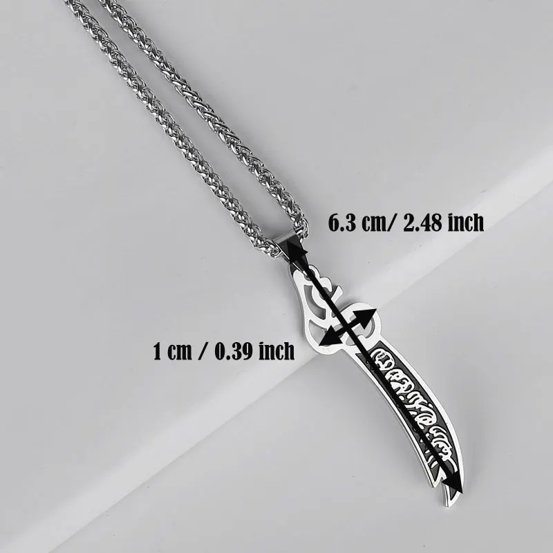 muslim Zulfiqar Sword of Imam Ali stainless steel pendant & necklace  accept drop shipping