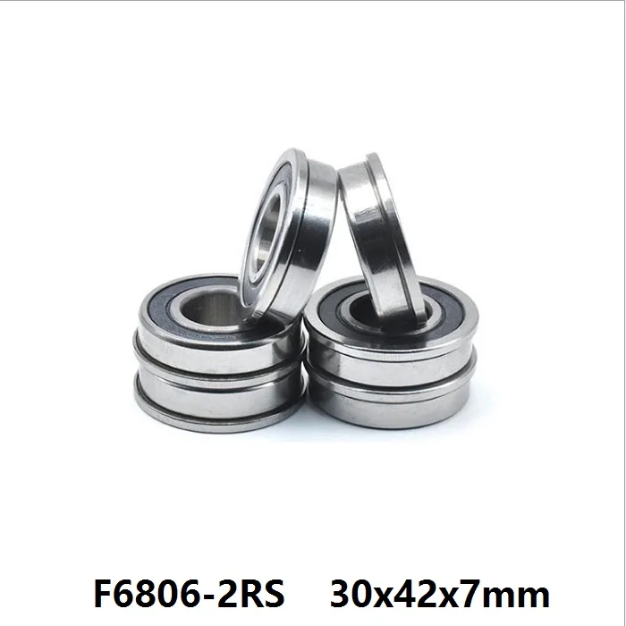 

50 шт./лот F6806-2RS F6806RS F6806 2RS RS 30x42x7 мм фланец глубокий шаровой подшипник 30*42*7
