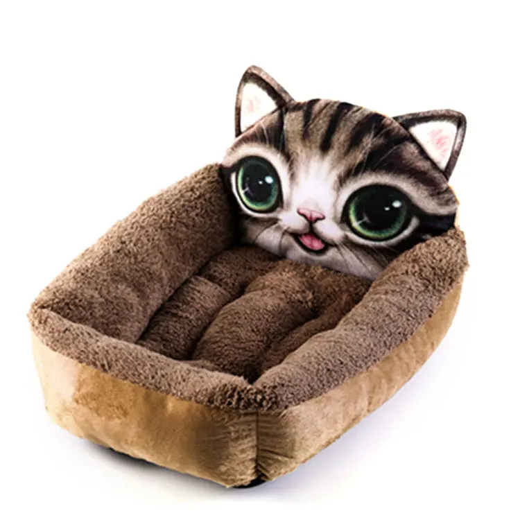 Собачье гнездо, мягкий удобный мультяшный теплый спальный мешок для кошек, коврик, товары для животных DC156