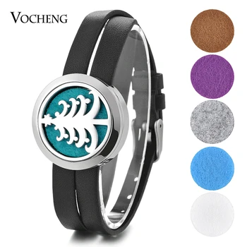 

10pcs/lot Essential Oil Diffuser Locket Bracelet Christmas Tree 316L Stainless Steel Magnet Open without Oil Pads VA-763*10