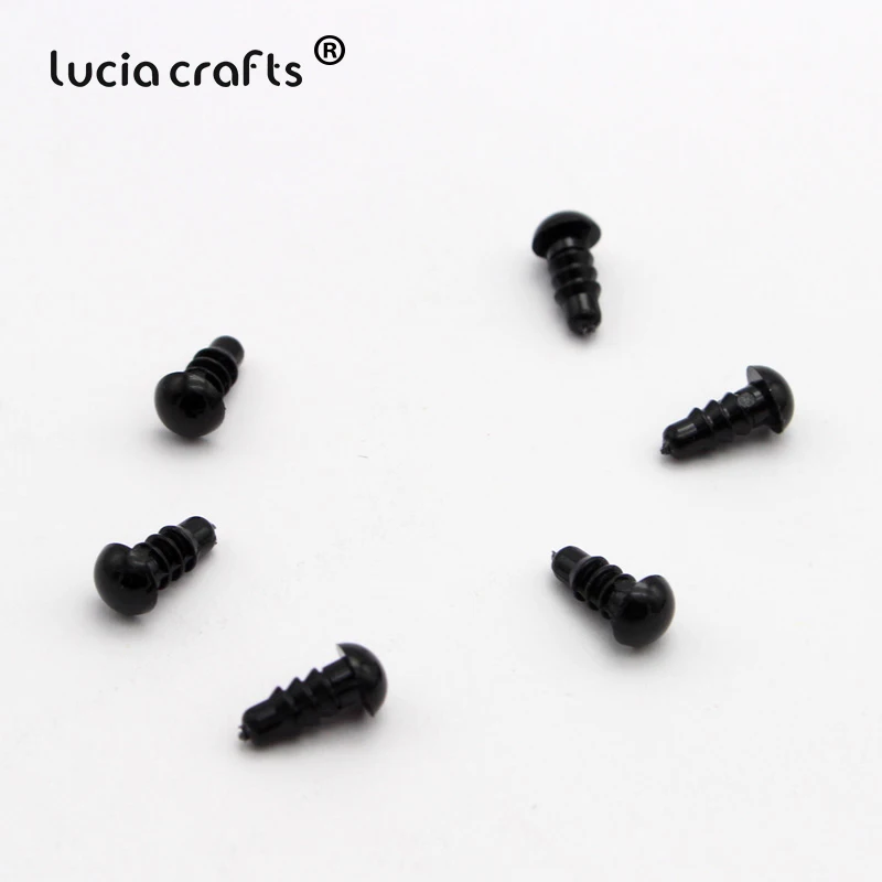 Lucia crafts 120 шт./лот 6-12 мм черные пластиковые защитные глаза для DIY мягкая игрушка глаза кукла животное марионетка куклы ремесло K1003