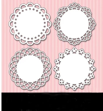 

4pcs/set Customized Circle Frame Flower Hot Stencil Metal Cutting Dies Cut Practice Hands-on DIY Scrapbooking Album Craft dies