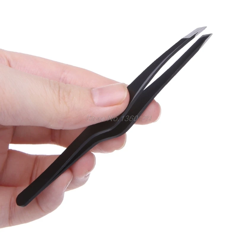 Professional Stainless Steel Slant Tip Hair Removal Eyebrow Tweezers Precision Tweezers