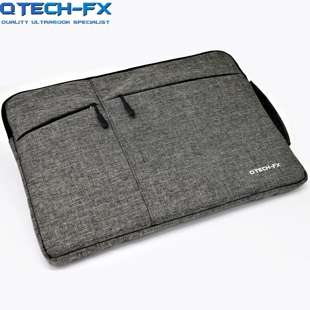 

Laptop Handbag 13"14"15.6" Canvas Fashion Dark Briefcase Gray Black Carry Sleeve Protection For QTECH Apple Lenovo HP Computer