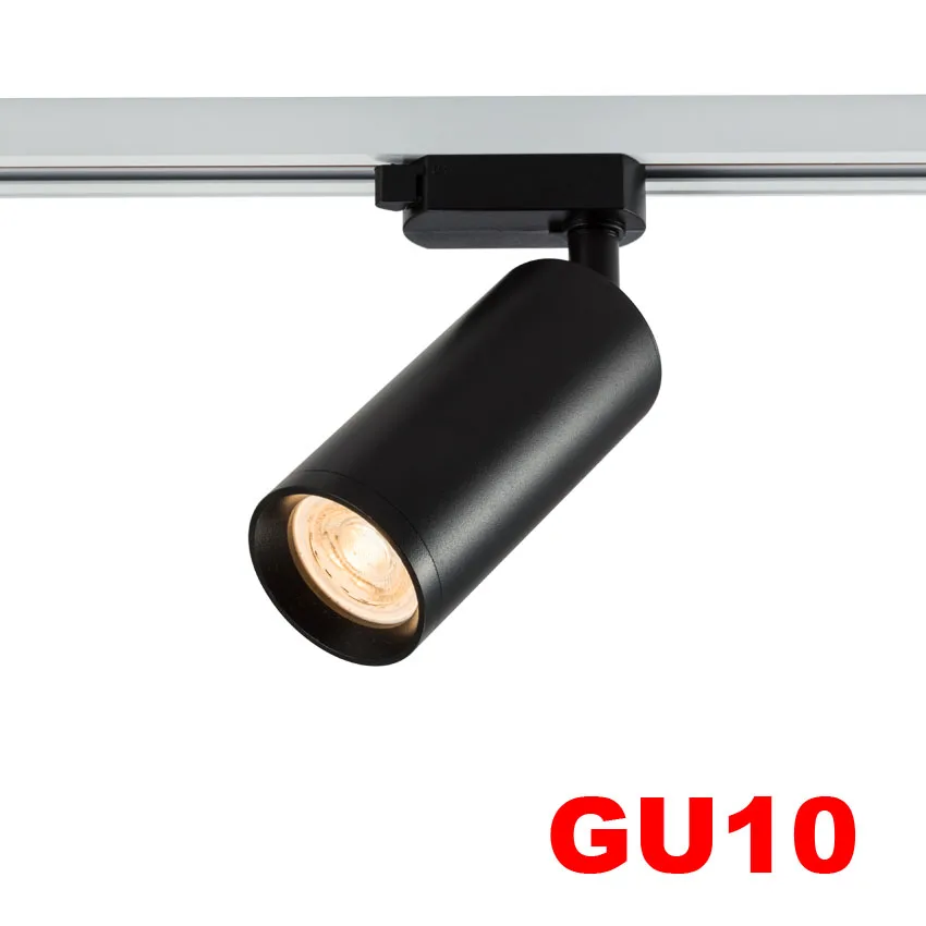 1 قطعة LED أضواء المسارات GU10 السكك الحديدية الأضواء مصباح المصابيح تتبع تركيبات مصابيح كشاف صغيرة الحجم لمبة ل متجر متجر معرض قابل للتعديل 1 ال...