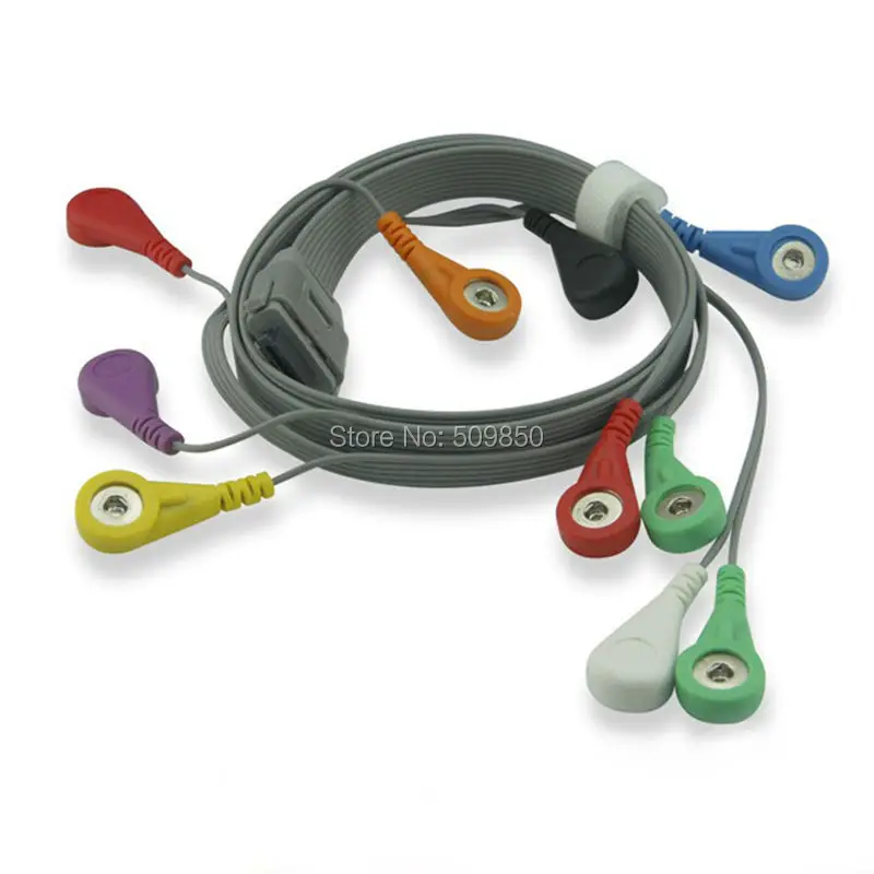 

free shipping compatible Biomedical Instruments (BI) 9800 Holter cable 10-Lead EKG Cable Leadwires AHA,Snap,homalocephalus 26pin