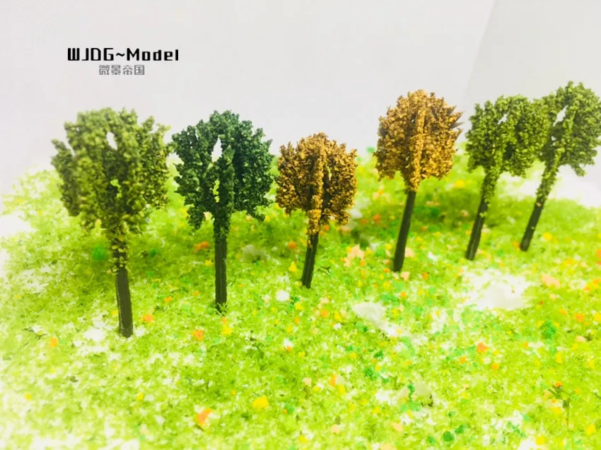 

Highly realistic military scenario simulation train railway construction layout is4cm landscape tree model diy material
