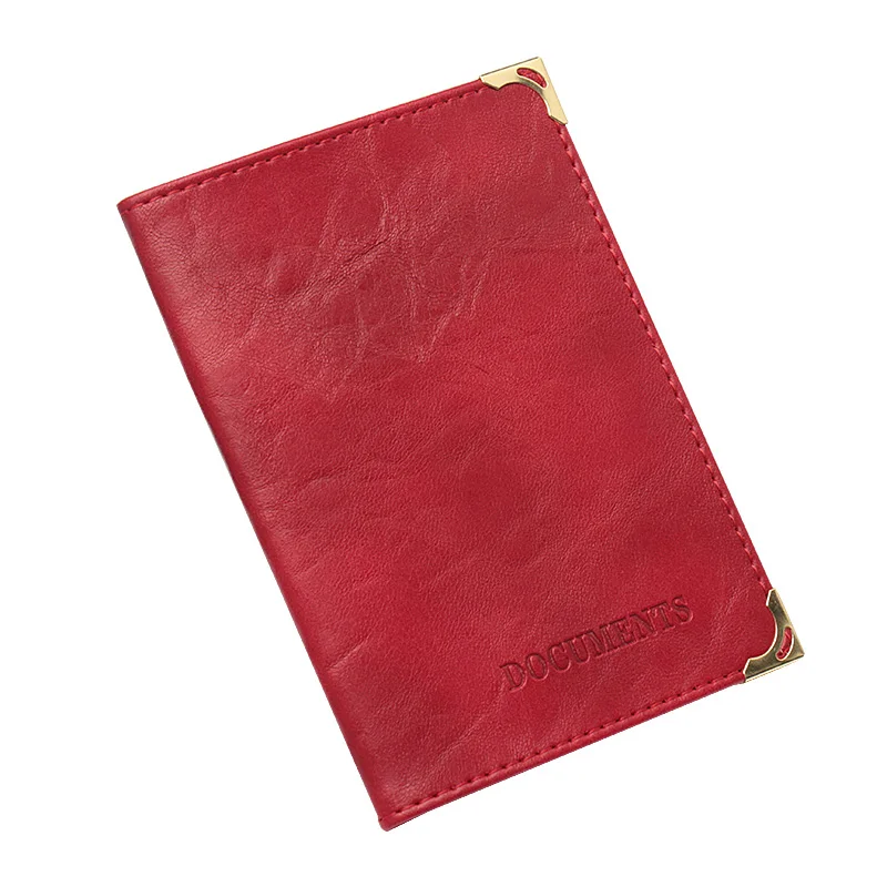 Ретро стиль русский Авто водительские права сумка из искусственной кожи на обложке для вождения автомобиля документов кредитница - Цвет: red