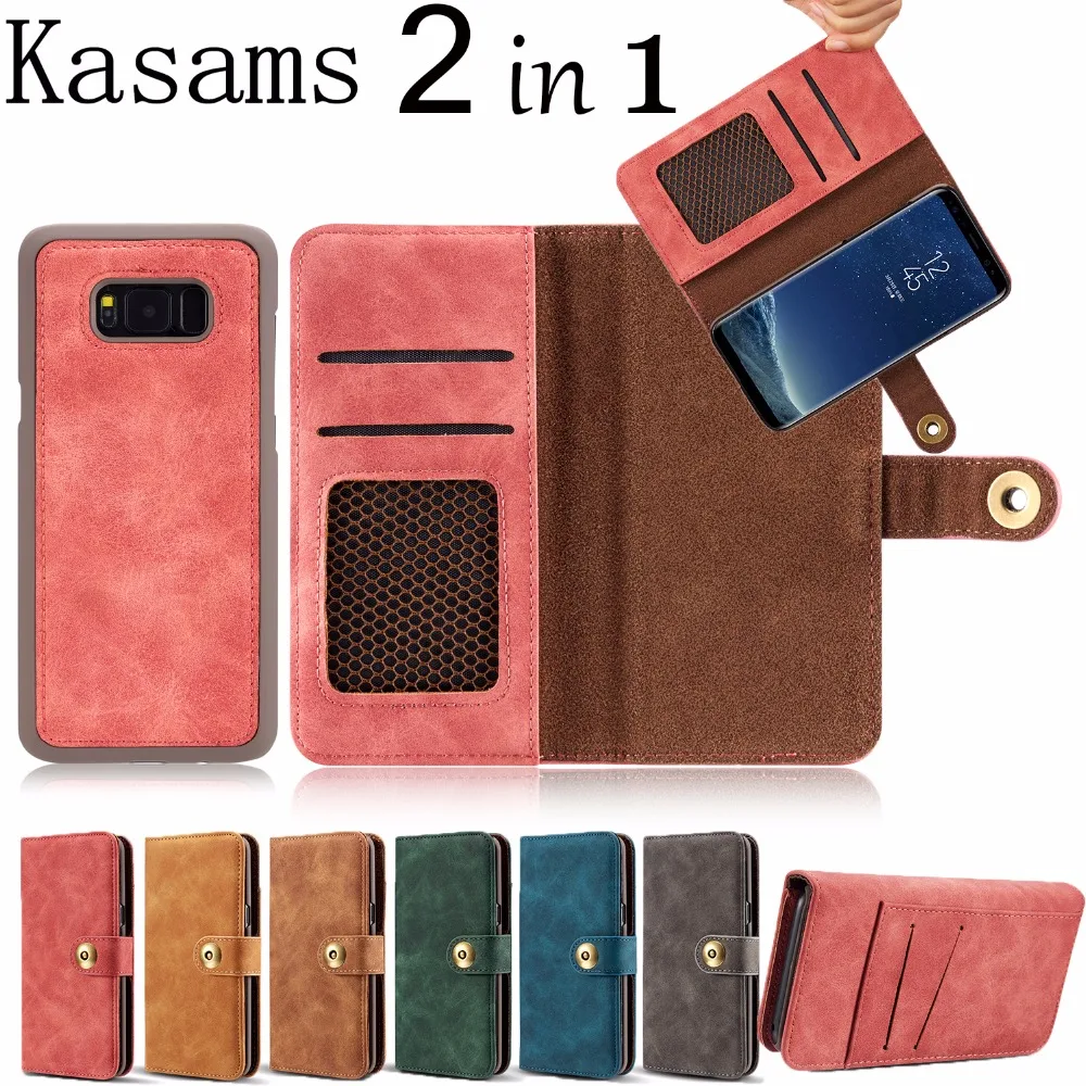 

Kasams Brand Phone Cases For Samsung Galaxy S8/ S8 Plus case Luxury Multi-functional Wallet Leather Magnet back cover S9 S9 Plus