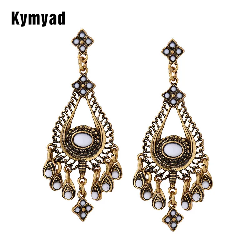 Kymyad бренд Винтаж Серьги для Для женщин Bijoux воды Висячие серьги смолы серьги простой ретро серьги Модные украшения