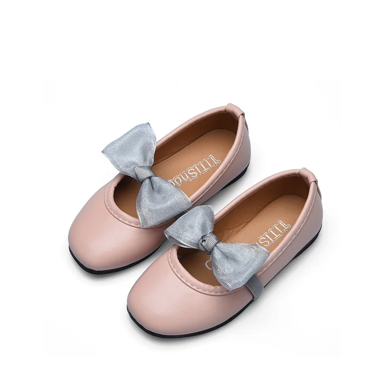 

Spring Autumn baby girls Casual leather shoes bowknot soft-soled Kids princess shoes for girls Student Teenagers dance shoes