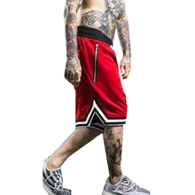 Новинка, мужские шорты в стиле хип-хоп с сеткой, двойной слой, карман на молнии, свободные уличные мужские шорты, Джастин Бибер, шорты