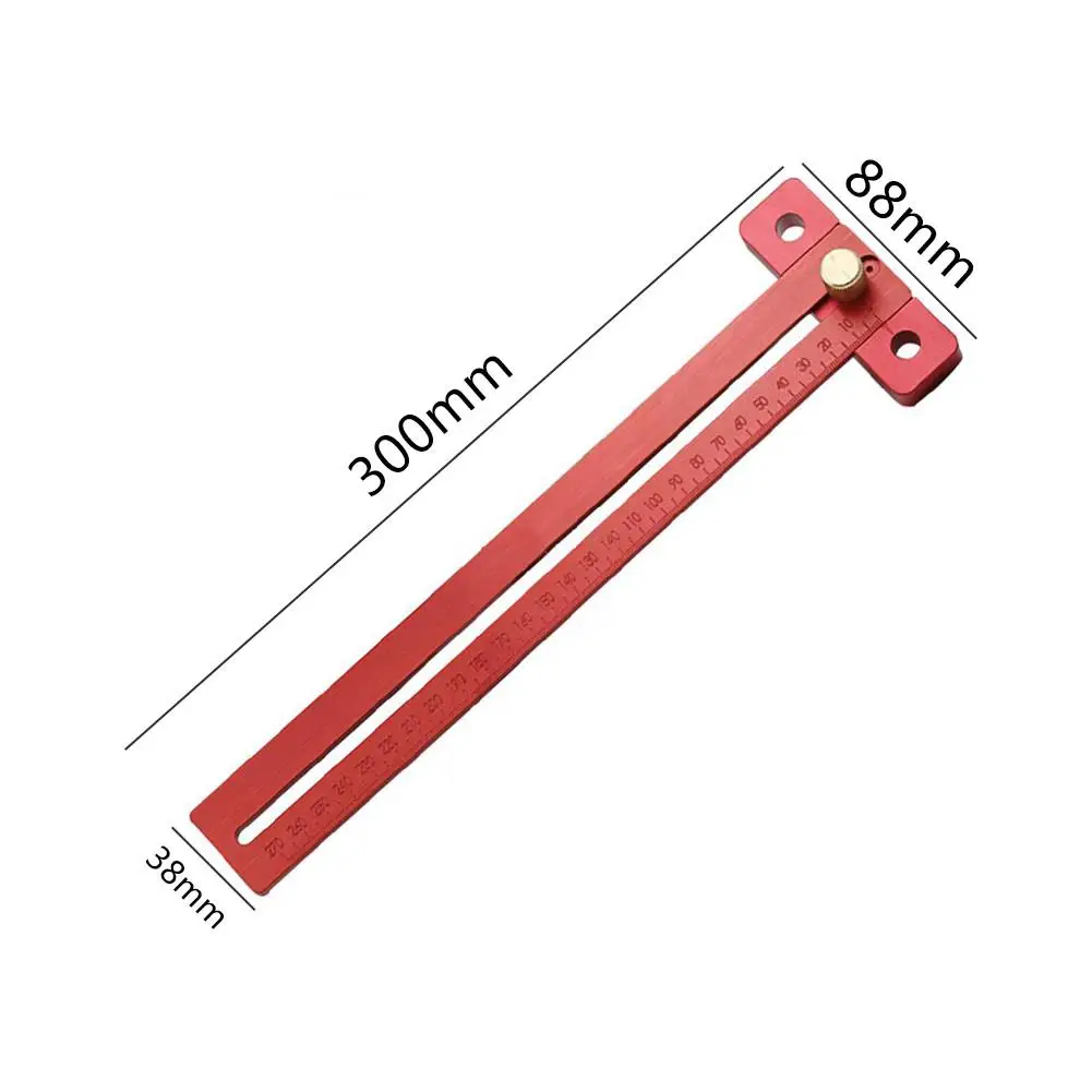 Алюминиевый прецизионный T-270 DIY Деревообработка маркировка RulerAlloy Scribing линейка; Деревообработка T тип отверстие линейка маркировка измерительный инструмент