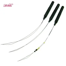 Nano кольцо Продеватель 30 шт. черный ханле Алюминий ручка Потянув петли нити Бусины погрузчик для Nano Micro кольцо наконечник волос расширения