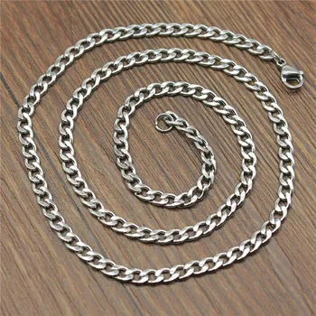 

2pcs Length 50cm 5mm Stainless Steel Chain Necklace Chain With Lobster Clasp Jewelry Accessories DIY Jewelry Making