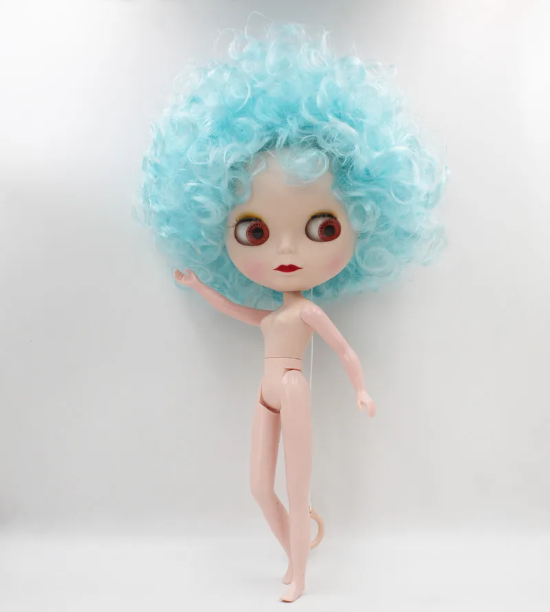 Кукла Blygirl кукла Blyth небесно-голубой ворс 19 суставов и тела матовое лицо телесная |