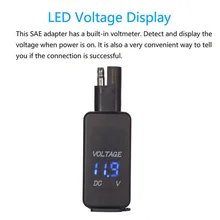 12 V мотоциклов SAE к USB Dual Порты кабель зарядное устройство для адаптера светодиодный вольтметр YAN88